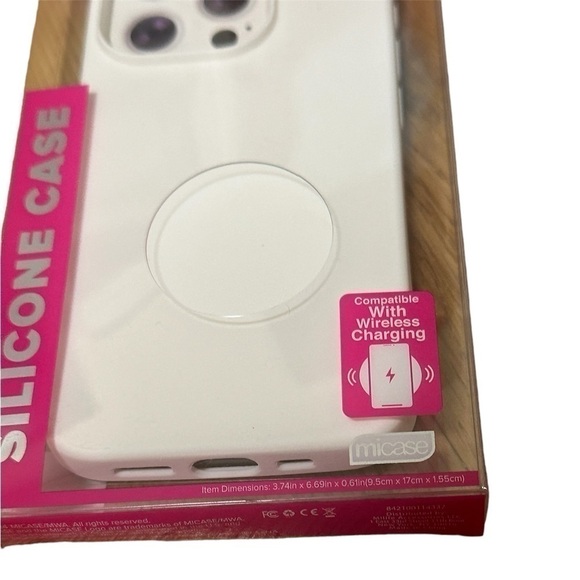 NEW White Silicone iPhone 15 Pro Case / Wireless Charging Case - Picture 2 of 5